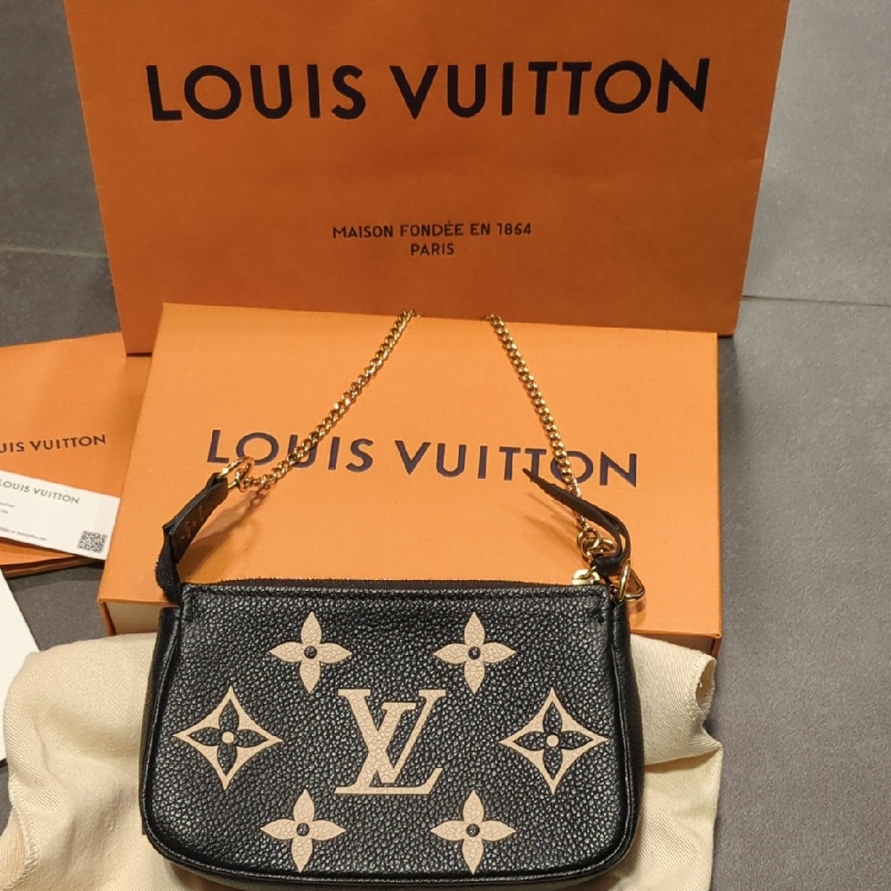 Louis Vuitton Black and Cream Mini Bag